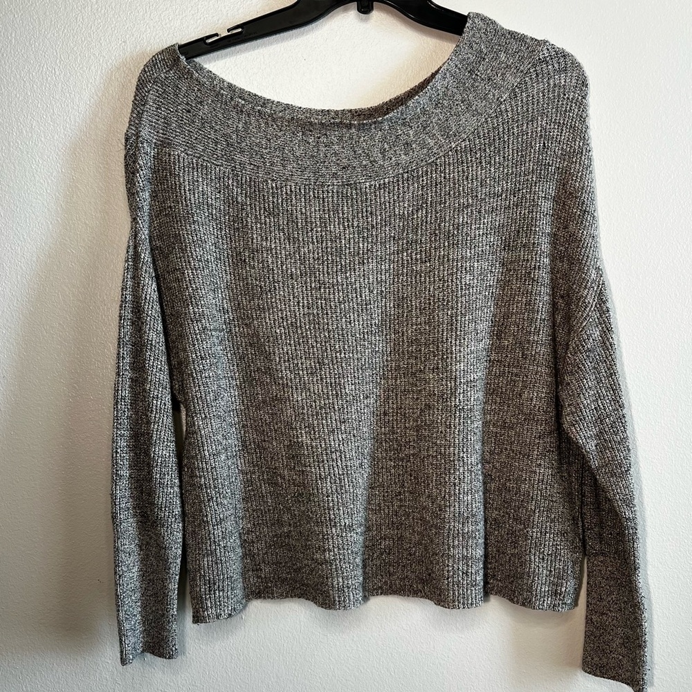 Free People Gray Crew Neck Sweater